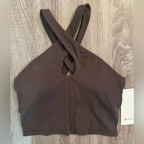 New with tags Lululemon Align Key Hole Halter Tank Top, Espresso, Size 6. Brown. - Picture 3 of 12